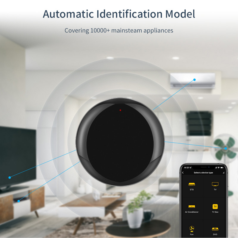 WiFi Tuya Smart Univerzalni IR daljinski upravljač za klima uređaj TV DVD Smart Life Home Automation Rad za Google Home Alexa