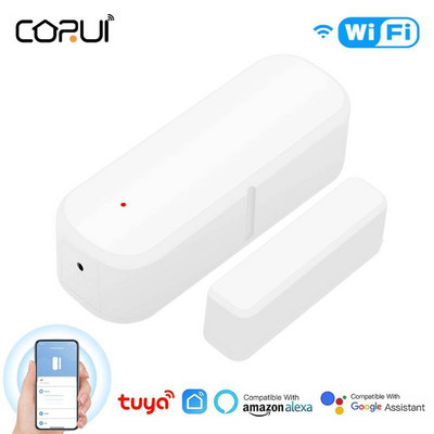 CORUI Tuya Smart WiFi durvju magnētiskais trauksmes detektors durvju sensors logu sensora lietotņu vadības atbalsts atbalsta Alexa Google mājas palīgu