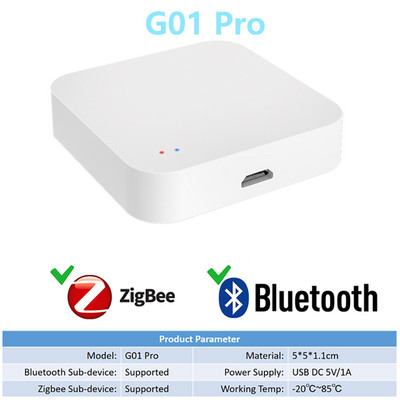 Tuya Smart Zigbee3.0 Bluetooth vairāku režīmu vārtejas centrmezgls viedajām mājām Zigbee ierīcēm darbojas ar Smart Life Alexa Google Home