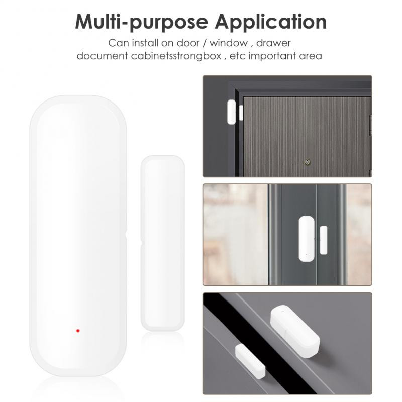 CORUI Wifi/Zigbee Tuya Senzor de ușă Senzor de fereastră Detectoare de uși fără fir Aplicație de deschidere/închidere Detector de alarmă de la distanță Accesorii pentru casă inteligentă