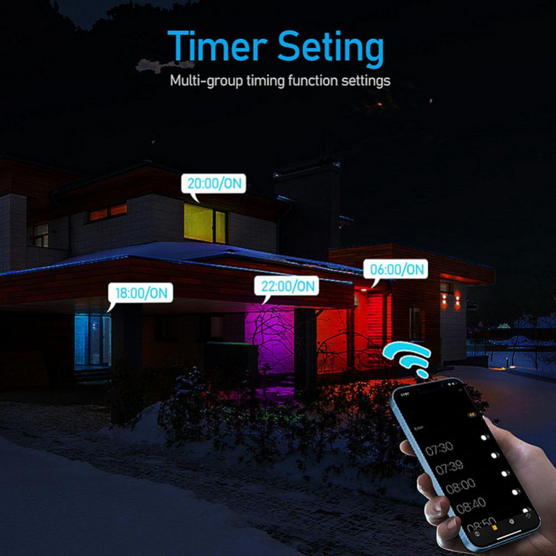 Tuya 220/110V nutikas allvalgusti LED 10 W kohtvärviline lamp, puldiga hääl rühmajuhtimine Google Home Alexa pühadekoristus