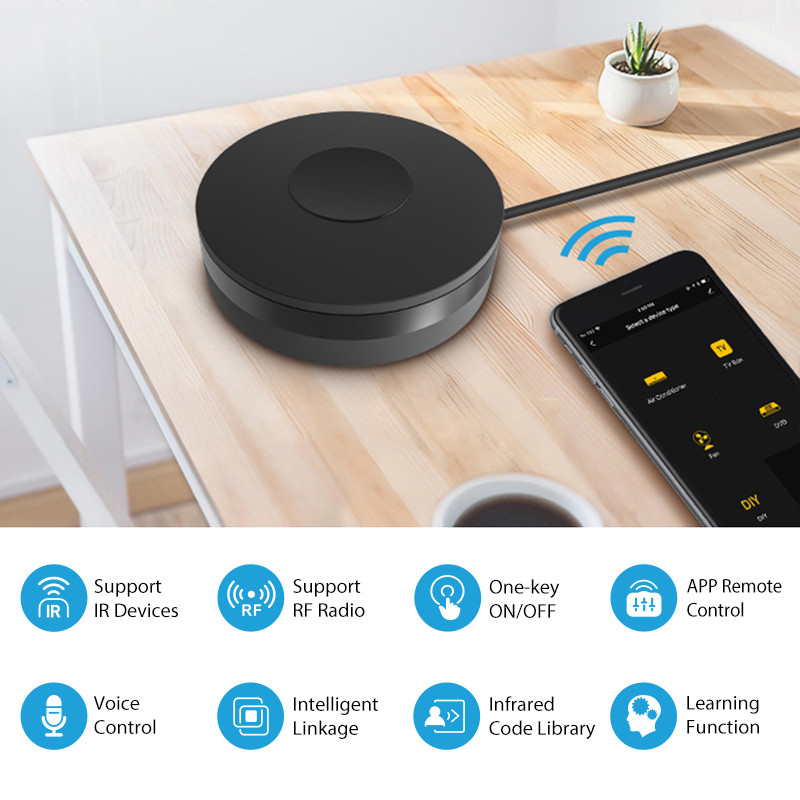 Diaľkové ovládanie Tuya WiFi Bluetooth IR, Adget Smart Life Echo, Google Home, inteligentný diaľkový ovládač, hlasový ovládač, inteligentná domáca klimatizácia