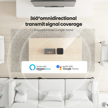ONNDO Tuya WiFi IR дистанционно управление Универсално гласово управление за управление на интелигентен дом за телевизор DVD AUD AC работи с Alexa Google Home
