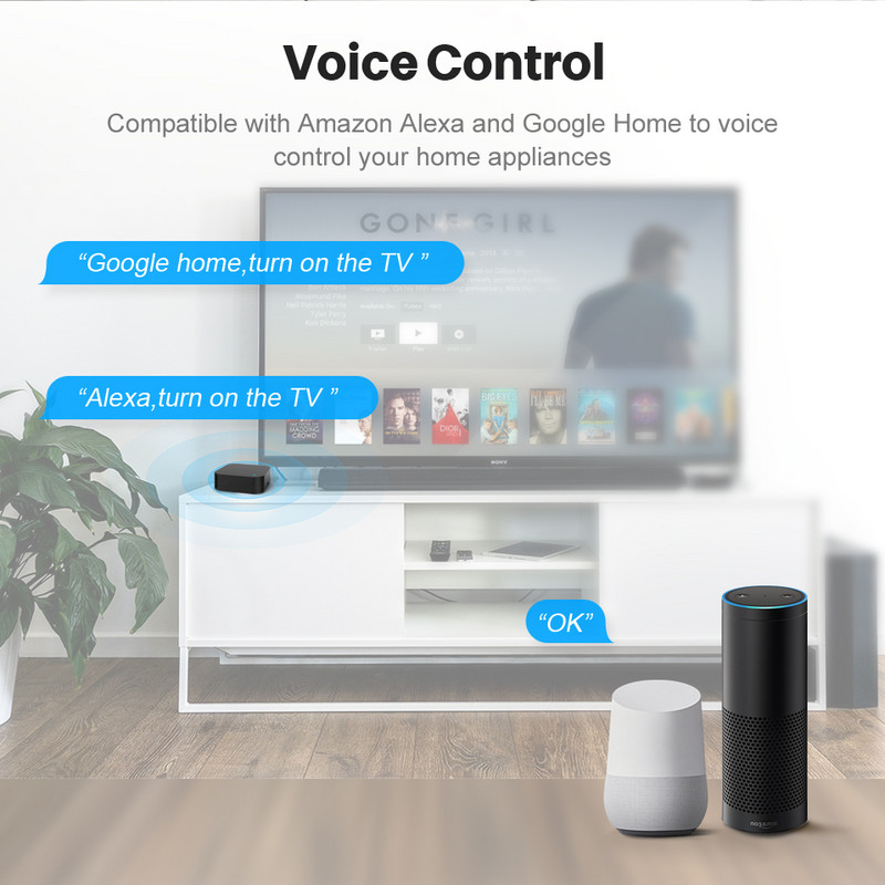 Telecomandă ONNDO Tuya WiFi IR Control vocal universal pentru controlul casei inteligente pentru TV DVD AUD AC Funcționează cu Alexa Google Home