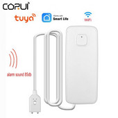 CORUI Tuya Smart Wifi vízszivárgás érzékelő érzékelő riasztó kompatibilis Met Smart Leven Klep 80 dB riasztó Geluid intelligens otthoni modulok