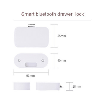 Tuya Wireless Smart Bluetooth Door Drawer Hidden Cabinet Lock Electric lock APP Unlock Switch Anti-Theft Child Safety File Lock