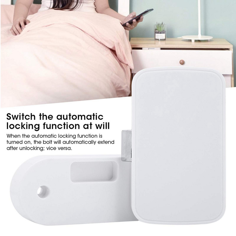 Tuya, fără fir inteligent, Bluetooth, sertar pentru ușă, blocare ascunsă pentru dulap Încuietoare electrică, întrerupător de deblocare prin aplicație, antifurt, pentru siguranță pentru copii.