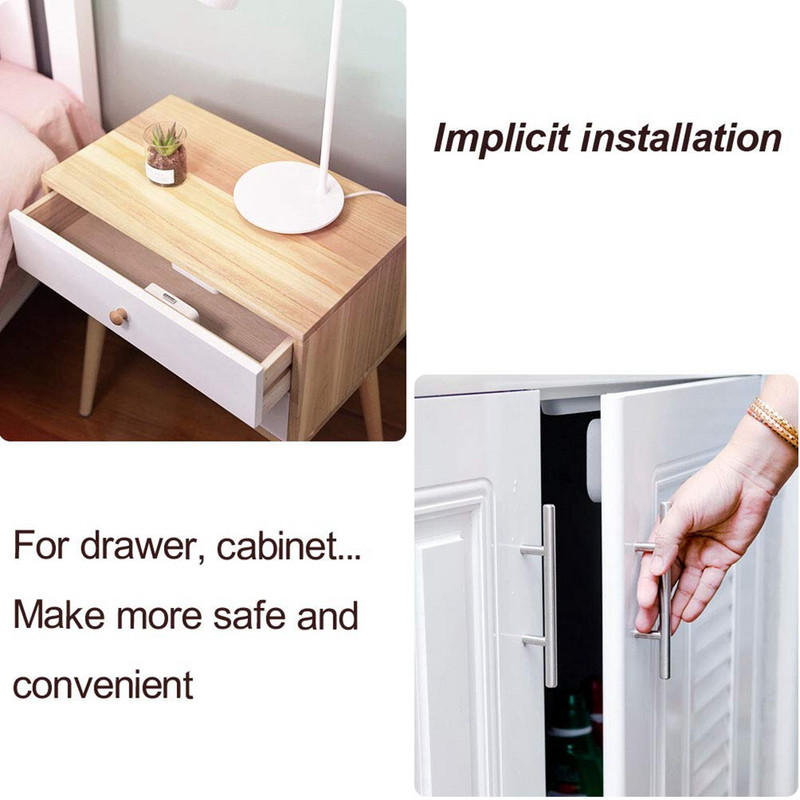 Tuya, fără fir inteligent, Bluetooth, sertar pentru ușă, blocare ascunsă pentru dulap Încuietoare electrică, întrerupător de deblocare prin aplicație, antifurt, pentru siguranță pentru copii.