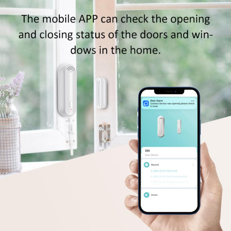 2023 NOVÝ Tuya WiFi senzor dverí Inteligentný domáci bezpečnostný alarm Systém nezávislosti Upozornenie na scénu 90dB Siréna Funkcia pripomenutia aplikácie