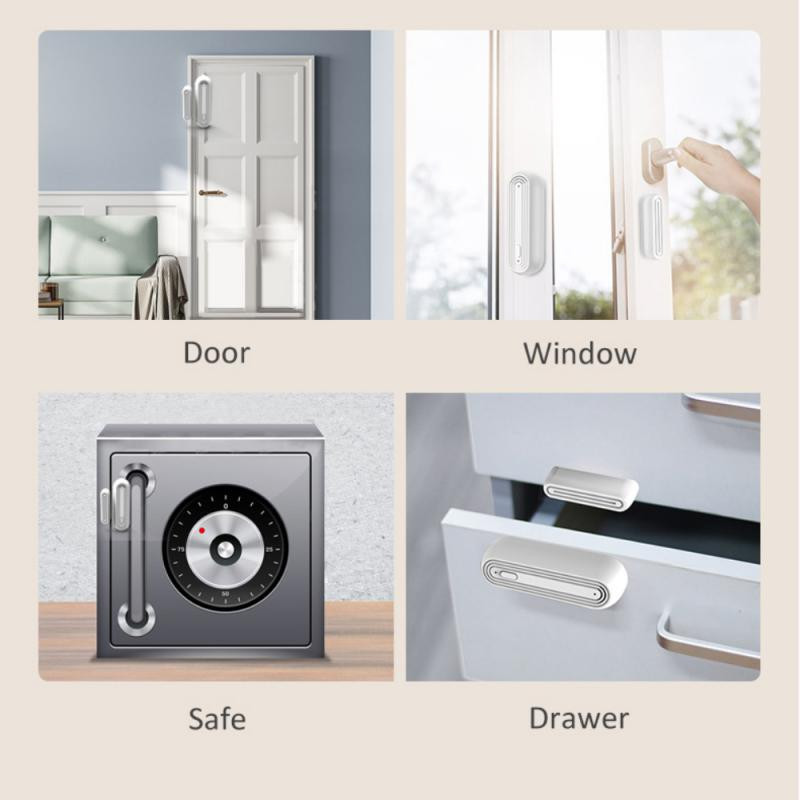 2023 NOVÝ Tuya WiFi senzor dverí Inteligentný domáci bezpečnostný alarm Systém nezávislosti Upozornenie na scénu 90dB Siréna Funkcia pripomenutia aplikácie