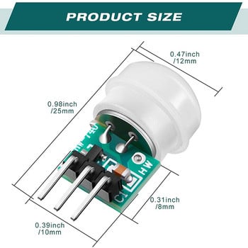 10Pcs AM312 Mini Human Sensor Module IR Pyroelectric Infrared αισθητήρας κίνησης PIR Modules DC 2,7V to 12V