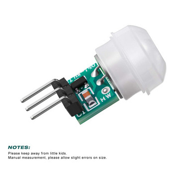 10Pcs AM312 Mini Human Sensor Module IR Pyroelectric Infrared αισθητήρας κίνησης PIR Modules DC 2,7V to 12V
