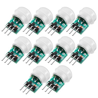 10Pcs AM312 Mini Human Sensor Module IR Pyroelectric Infrared PIR Motion Sensor Detector Modules DC 2.7V to 12V