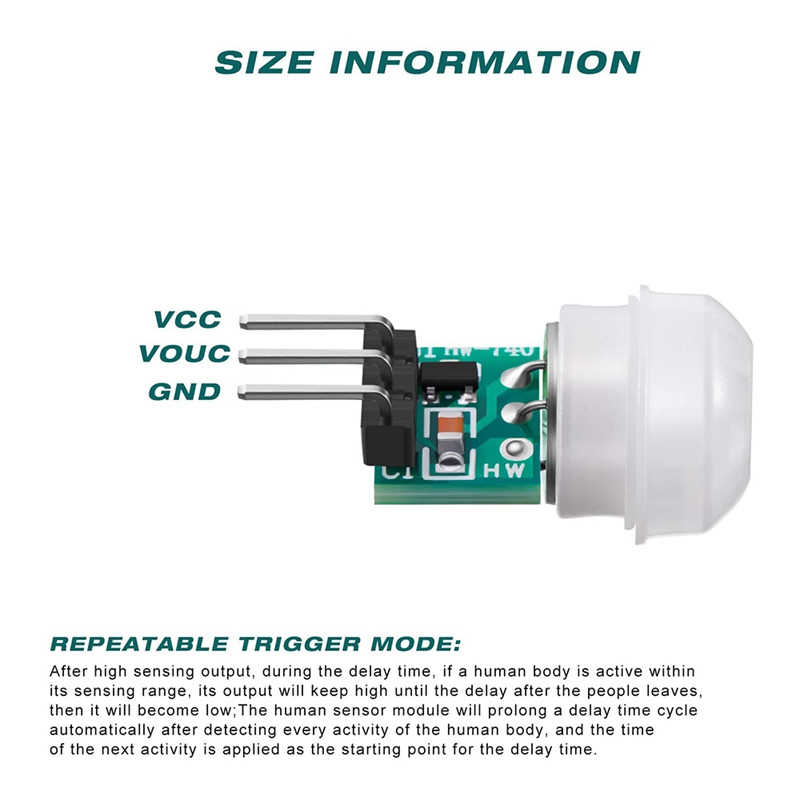 10 tk AM312 mini inimese anduri moodul IR püroelektriline infrapuna PIR liikumisanduri moodulid DC 2,7 V kuni 12 V
