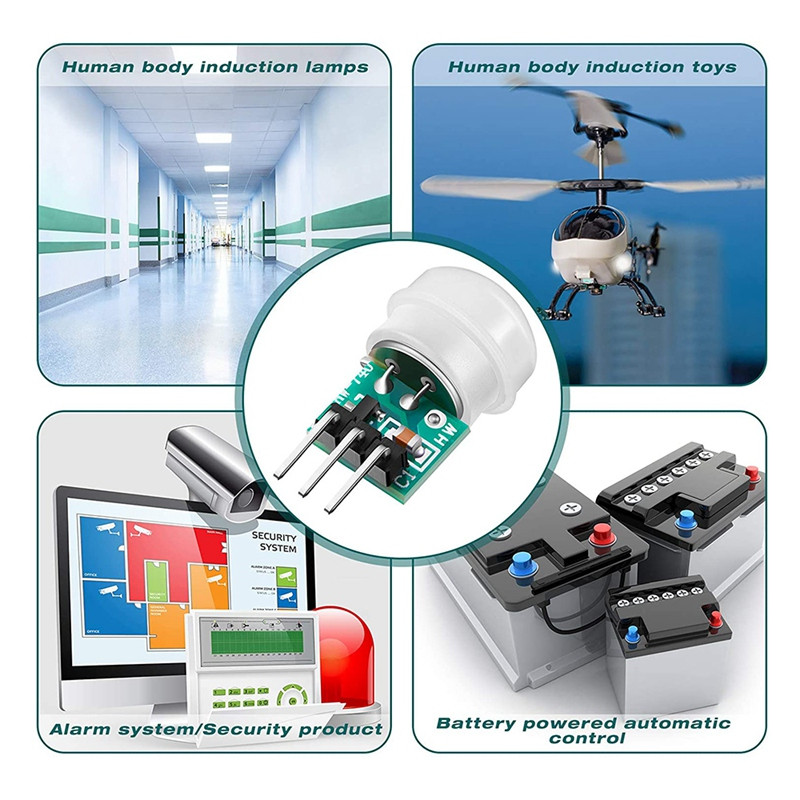 10 tk AM312 mini inimese anduri moodul IR püroelektriline infrapuna PIR liikumisanduri moodulid DC 2,7 V kuni 12 V