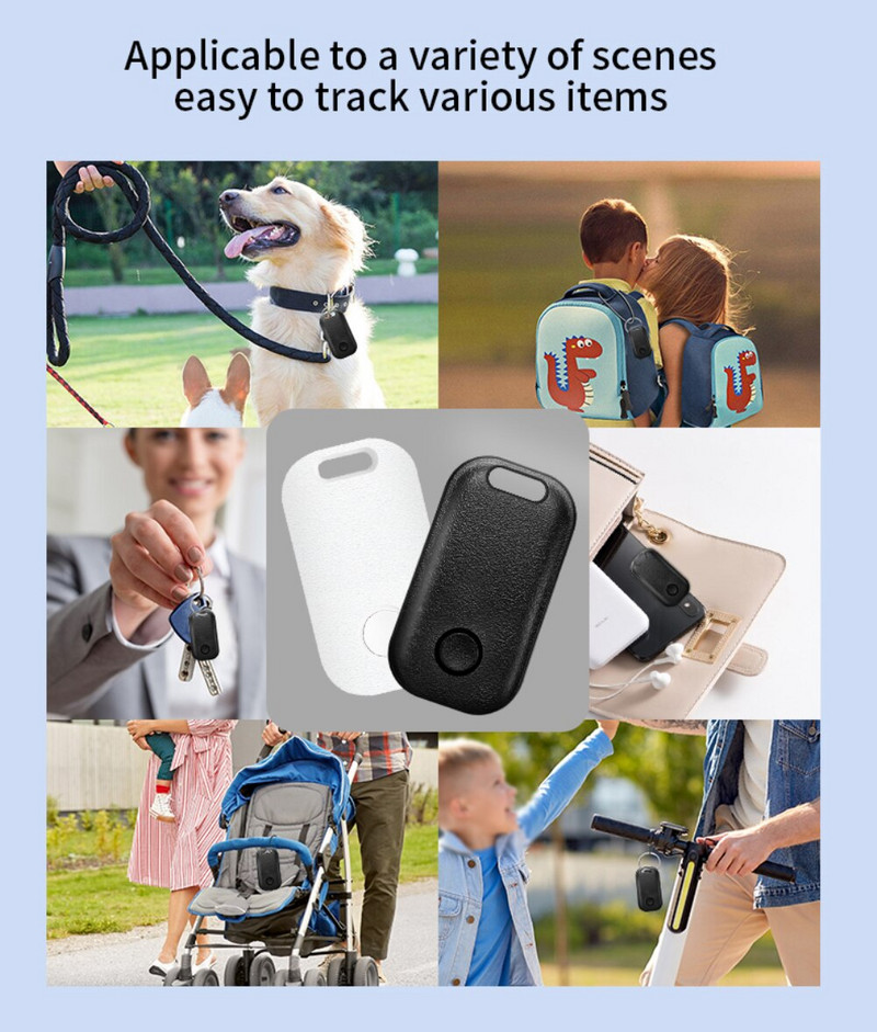 Lucrează cu Apple Find My App Findmy Smart Tracker Mini GPS Locator Tracker Găsitor anti-pierdere pentru animale de companie Dispozitiv de poziționare globală