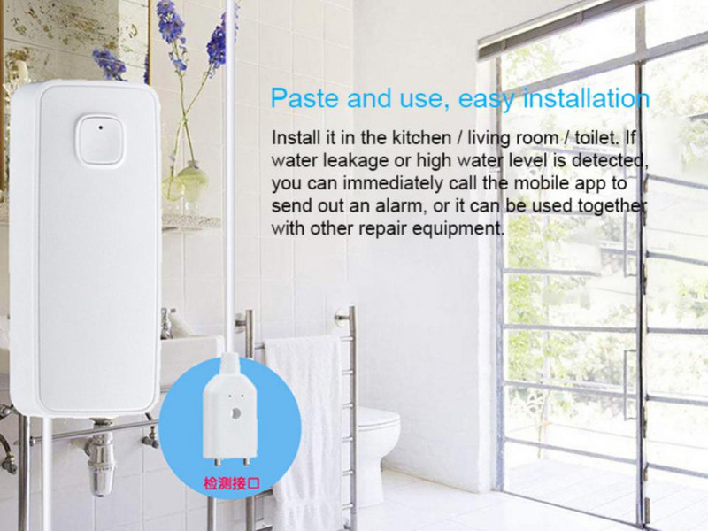 CORUI Tuya Inteligentný WiFi alarm proti zaplaveniu WiFi senzor úniku vody Detektor inteligentnej domácnosti Inteligentný život Alexa Google Home Assistant