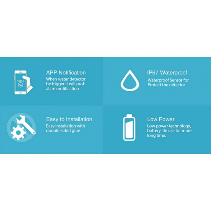 CORUI Tuya Inteligentný WiFi alarm proti zaplaveniu WiFi senzor úniku vody Detektor inteligentnej domácnosti Inteligentný život Alexa Google Home Assistant