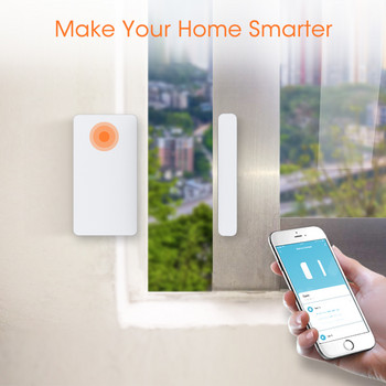 CORUI Tuya ZigBee Smart Door Window Contact Sensor Интелигентен дом Безжични детектори за врати Open/ Close Remote Alarm Support Homekits