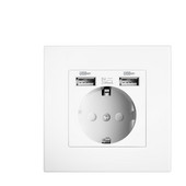 Depoguye fali típusú kettős USB tápcsatlakozó 2,1 A, elektromos aljzat fali csatlakozó USB-vel, 16 A 220 V aljzat, német EU szabvány aljzat