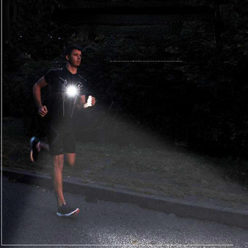 Светлини за бягане на открито COB LED нощно бягане Лампа за гърди Безопасна аларма Лампа за гърди Светлина за колоездене Безопасно джогинг Фенерче