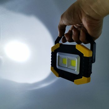 Високомощна AA батерия работеща лампа страничен светодиоден фенер и двоен COB фенер също преносим LED прожектор за ремонт на автомобили