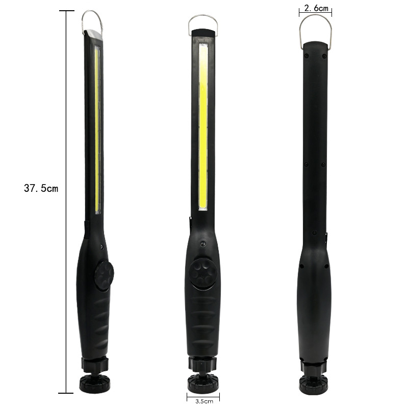 COB munkalámpa újratölthető LED-es munkalámpa mágneses talppal 360 forgó ellenőrző lámpa autójavításhoz otthoni használatra műhelyvilágítás