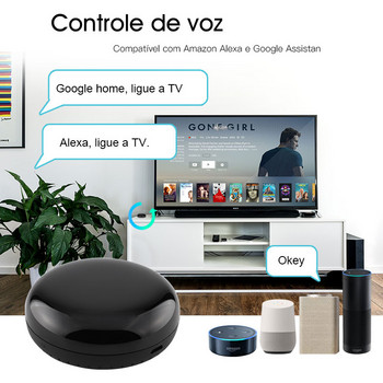 Интелигентно IR дистанционно управление Инфрачервено универсално Smart Life Tuya Control One for All TV DVD AUD Гласово управление Alexa Google Home