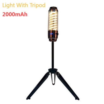 Lumină portabilă de camping, magnetică, reîncărcabilă prin USB, 3 moduri de iluminare, lanternă de camping, lanternă cu LED în aer liber, cort, consumabile pentru camping