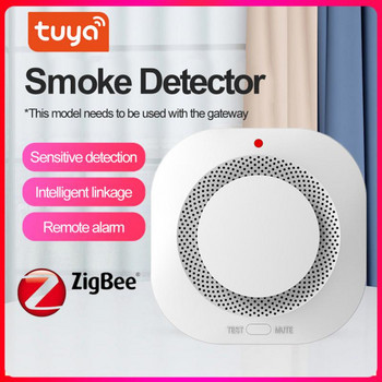 CORUI Tuya Έξυπνος ανιχνευτής καπνού Συναγερμός πυρκαγιάς Προοδευτικός αισθητήρας καπνού Ήχος κουζίνας σπιτιού Ασφάλεια Ασφάλεια Εργασία με Zigbee Hub