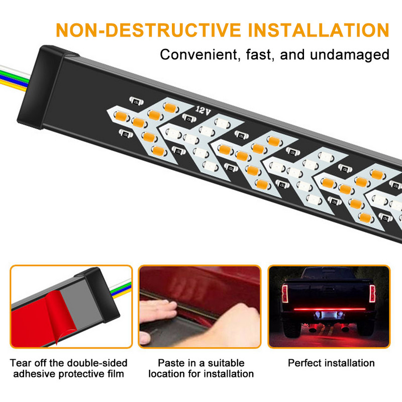 24 V stabdžių žibintų juosta vandeniui atspari sunkvežimio LED bagažinės lemputė sunkvežimio eigos žibintų juosta, skirta Jeep krovininiam pikapui, skirta priekabai automobiliniam furgonui