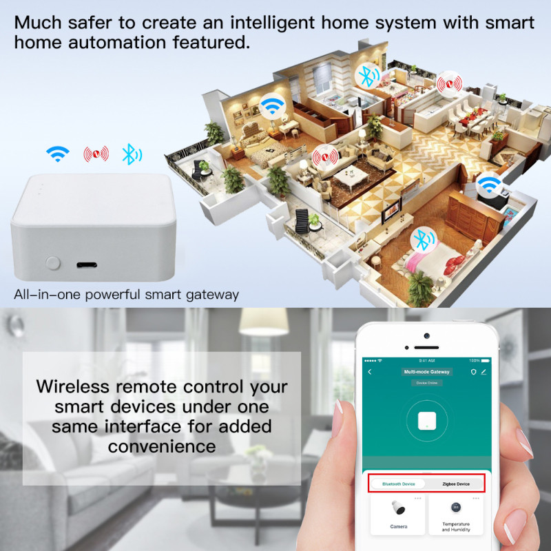 Tuya Smart Gateway ZigBee WIFI Bluetooth Smart Home Bridge Smart Life APP vezeték nélküli távirányító működik az Alexa Google Home szolgáltatással