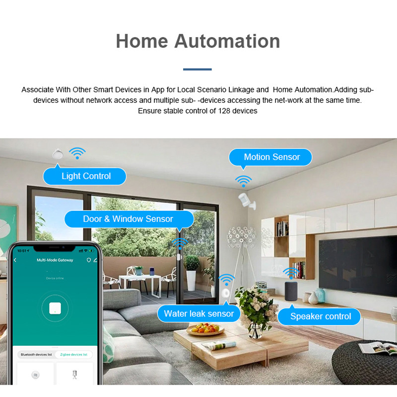 Tuya Smart Gateway ZigBee WIFI Bluetooth Smart Home Bridge Smart Life APP vezeték nélküli távirányító működik az Alexa Google Home szolgáltatással