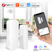 Senzor de ușă Tuya Zigbee 3.0 Mini conexiune wireless Deschis Închis Detector Securitate acasă Lucru cu Alexa Google Home Yandex Alice