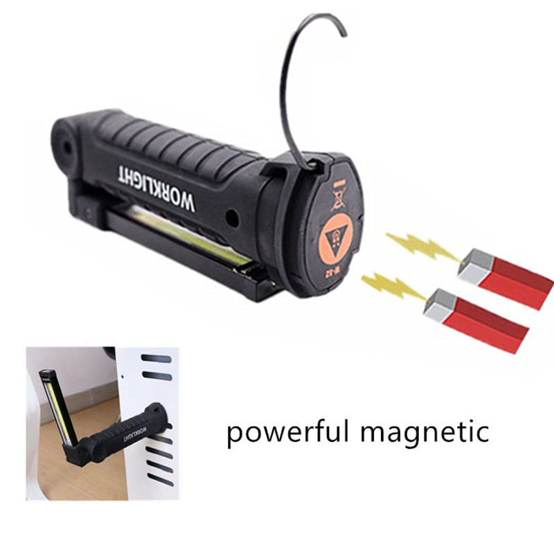Hordozható kempinglámpa, újratölthető 5 üzemmódú kültéri mágneses vízálló zseblámpa vészhelyzeti mágneses tartású LED munkakörnyezeti lámpa
