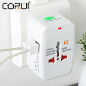 CORUI universaalne reisi vahelduvvoolu laadija pistiku adapter 2 USB port AU USA UK EU Converter Socket World Travel AC toitelaadija Adapt