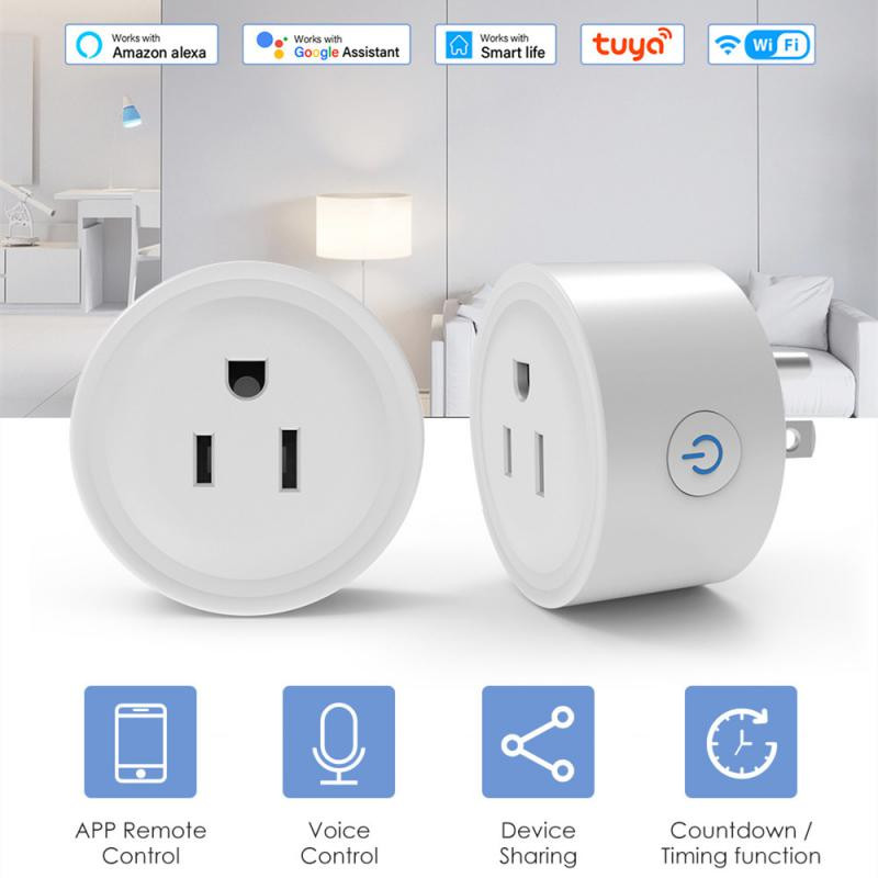 CORUI 10A USA WiFi TUYA Smart Plug Socket Kaugjuhtimispult Kodumasinad Nutikas elamine töötab koos Alexaga Google Home No Hub