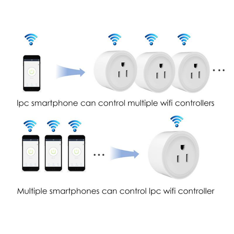 CORUI 10A USA WiFi TUYA Smart Plug Socket Kaugjuhtimispult Kodumasinad Nutikas elamine töötab koos Alexaga Google Home No Hub