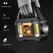 COB LED фенерче за къмпинг 500lm 1800mAh Водоустойчив преносим прожектор USB акумулаторна аварийна захранваща банка Външно осветление