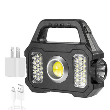 COB LED фенерче за къмпинг 500lm 1800mAh Водоустойчив преносим прожектор USB акумулаторна аварийна захранваща банка Външно осветление