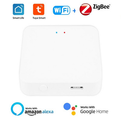 Tuya Smart ZigBee Gateway Hub Multi-mode Smart Home Bridge WiFi ZigBee APP Безжично дистанционно управление Alexa Google Home