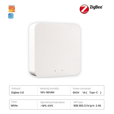 Tuya Smart ZigBee Gateway Hub Kelių režimų Smart Home Bridge WiFi ZigBee APP belaidis nuotolinio valdymo pultas Alexa Google Home
