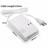 Nutika kodu turvalisus Ck-2008c Lpg häireandur, maagaasi lekkedetektor, valgusvälk ja 85 db helialarm Uus 220 V vahelduvvoolu