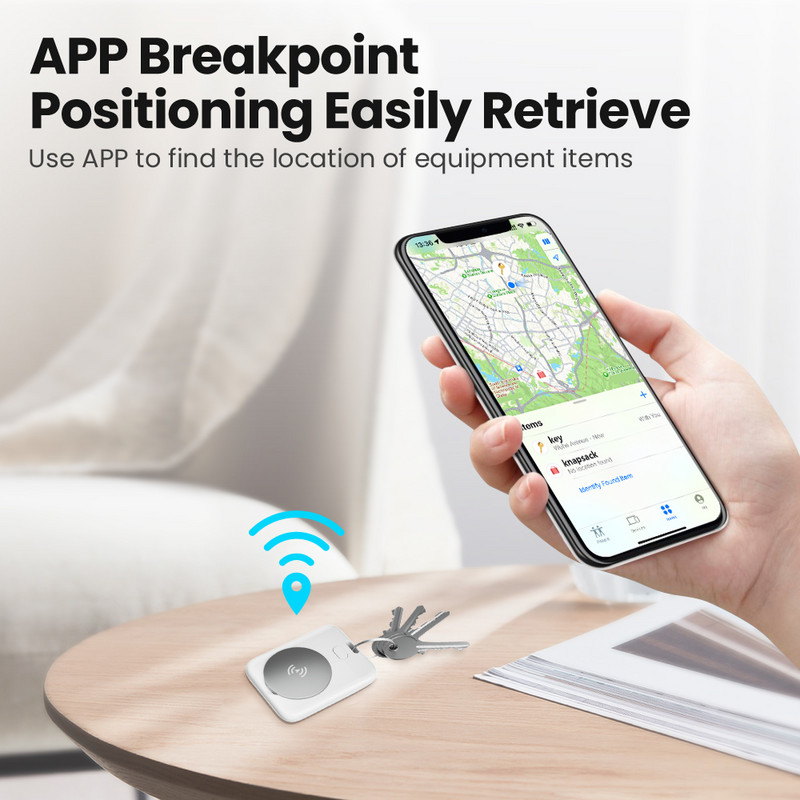 AVATTO Urmărire Dispozitiv anti-pierdere Urmărire Air Tag Key Finder Tracker pentru animale de companie Funcționează cu Apple Find My，Siri Global Positioning