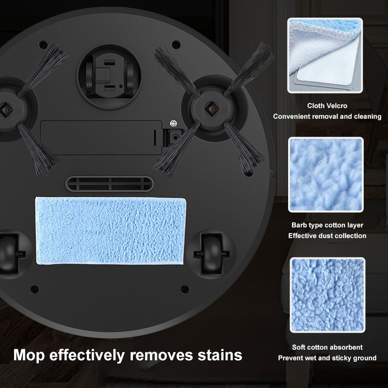 Inteliģents slaucīšanas robots 3-in-1 automātiskā tīrīšanas iekārta Pārnēsājama viedais bezvadu putekļu sūcējs sadzīves putekļu mašīna Jauna