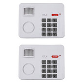 LUDA 2X belaidžio judesio jutiklio signalizacija su saugos klaviatūra PIR namų garažo namelis karavanas baltas