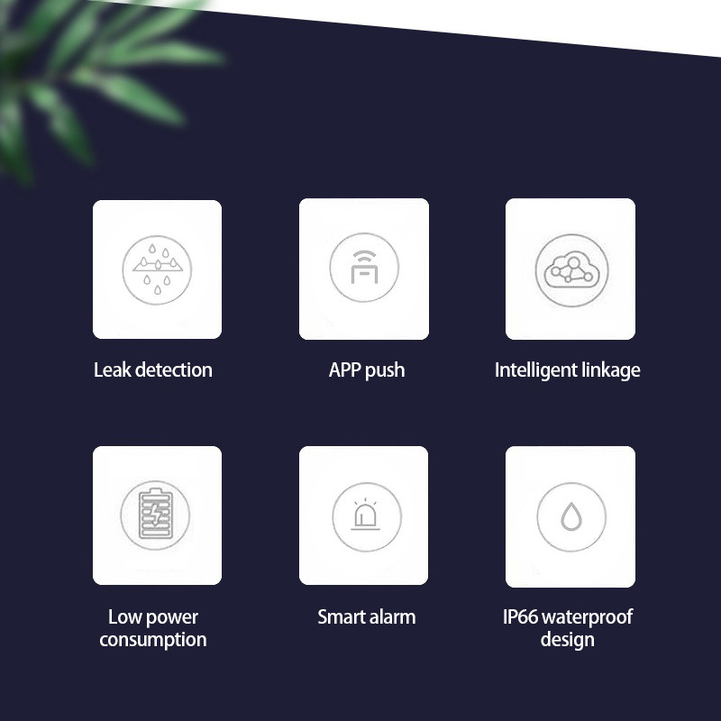 AUBESS WiFi ūdens sensors mājas drošības signalizācijas sistēma ūdens noplūdes detektors mājas plūdu sensora drošības trauksme APP tālvadības monitors