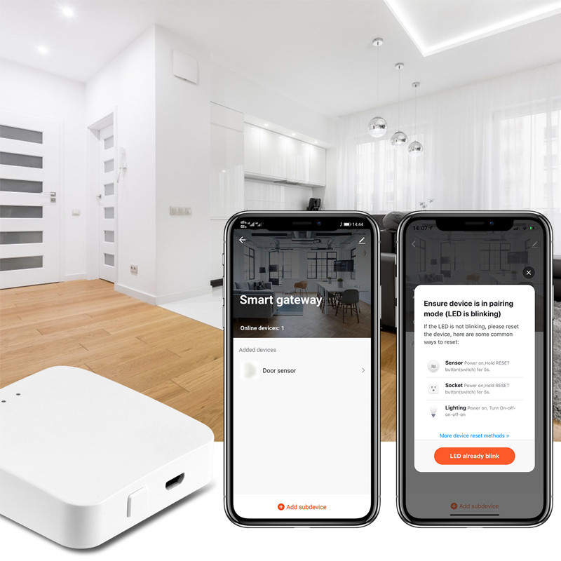 Tuya Zigbee Bridge Smart Home Zigbee Gateway Hub Smartes Life APP vezeték nélküli távirányító működik az Alexa Google Home szolgáltatással
