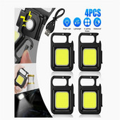 4db LED kulcstartó lámpa Mutifuction hordozható USB újratölthető zsebes munkalámpa dugóhúzóval kültéri kemping horgászathoz