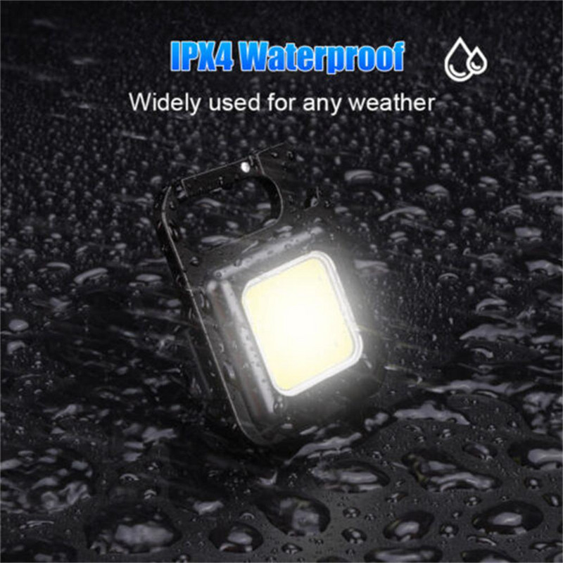 4db LED kulcstartó lámpa Mutifuction hordozható USB újratölthető zsebes munkalámpa dugóhúzóval kültéri kemping horgászathoz